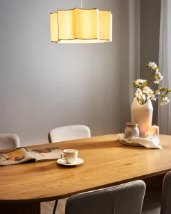 Sale Lampa wisząca LUENHA Metal Beżowy Wszystkie Lampy|Lampy Wiszące