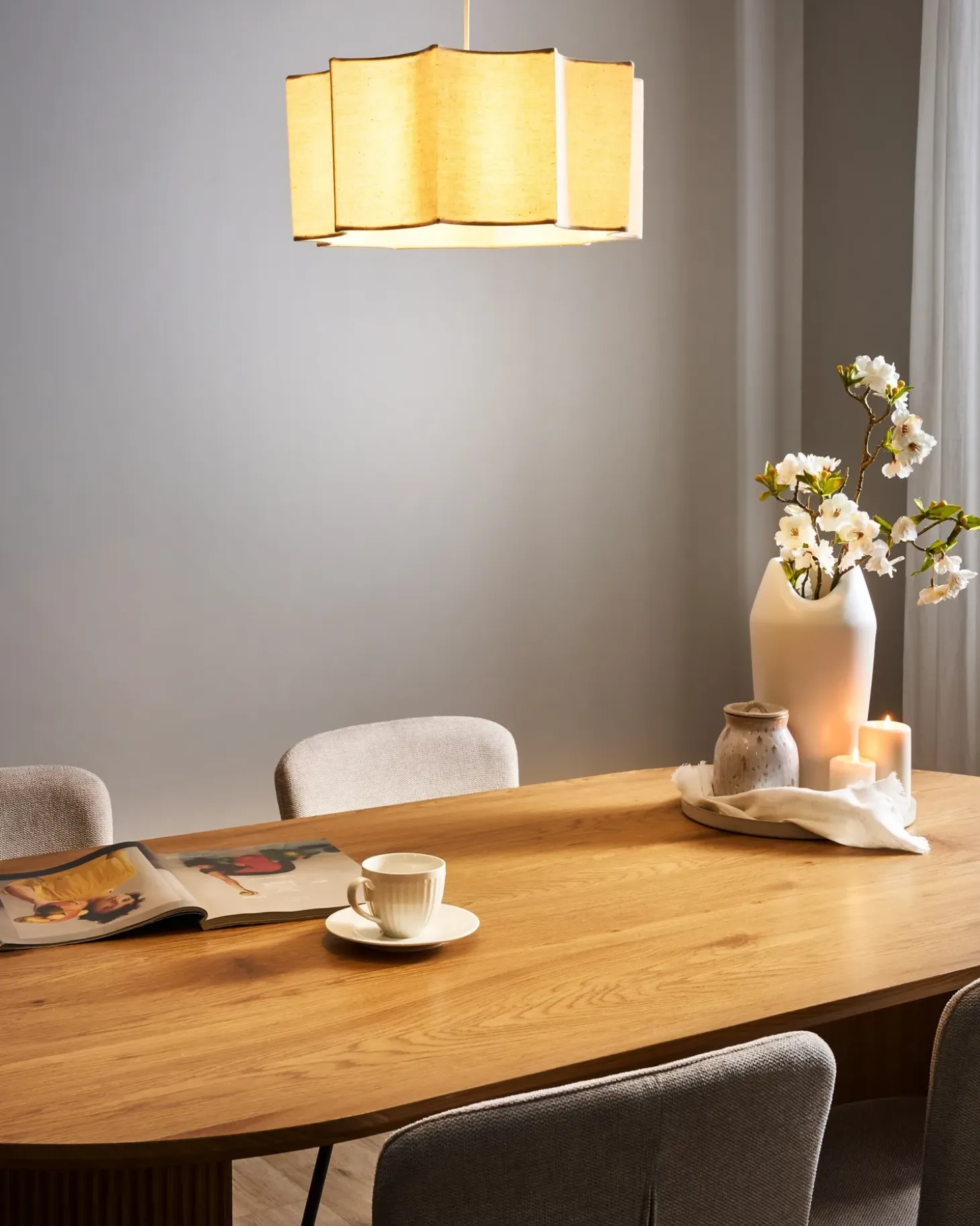Sale Lampa wisząca LUENHA Metal Beżowy Wszystkie Lampy|Lampy Wiszące