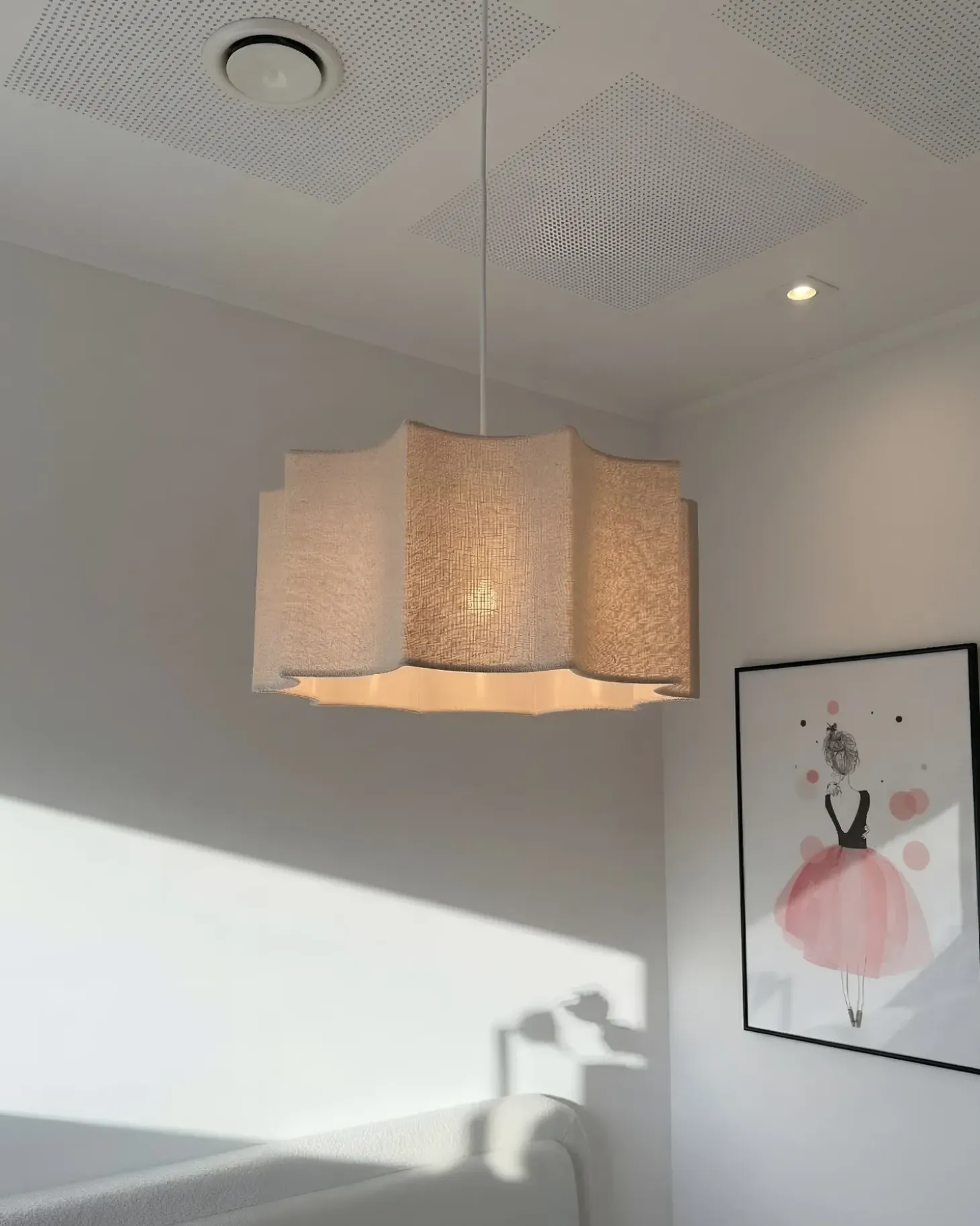 Sale Lampa wisząca LUENHA Metal Beżowy Wszystkie Lampy|Lampy Wiszące