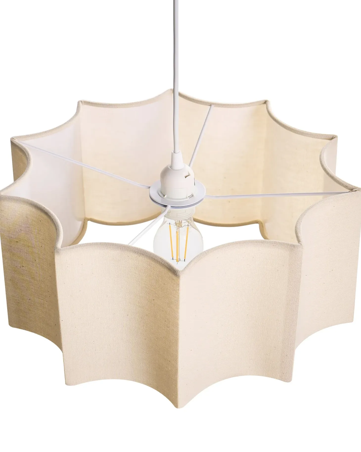 Sale Lampa wisząca LUENHA Metal Beżowy Wszystkie Lampy|Lampy Wiszące