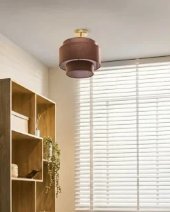 Outlet Lampa wisząca LUKAGO Len Brązowy Wszystkie Lampy|Lampy Wiszące