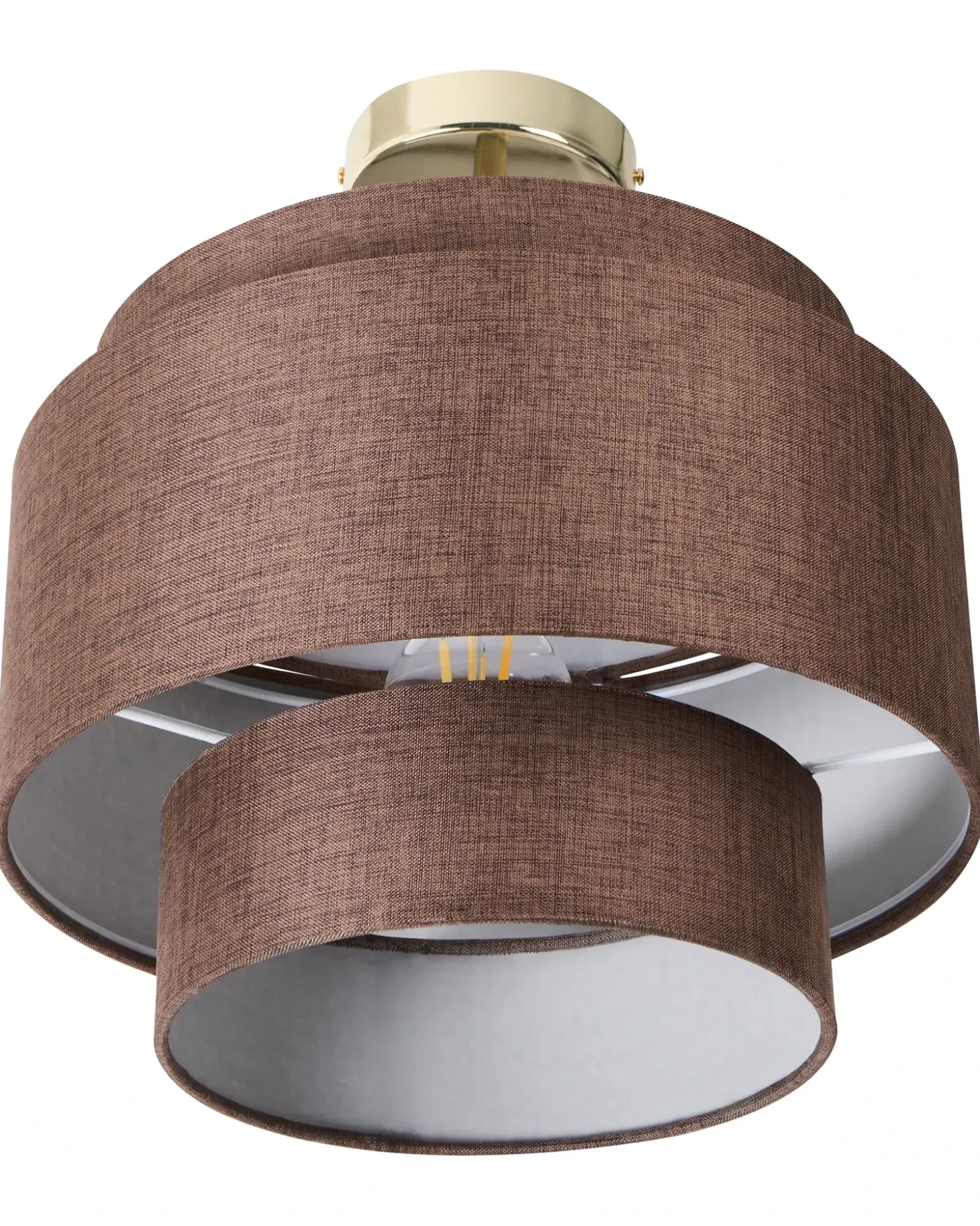 Outlet Lampa wisząca LUKAGO Len Brązowy Wszystkie Lampy|Lampy Wiszące