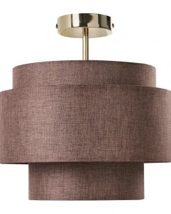 Outlet Lampa wisząca LUKAGO Len Brązowy Wszystkie Lampy|Lampy Wiszące