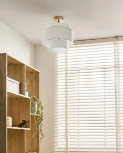 Discount Lampa wisząca LUKAGO Len Złamana biel Wszystkie Lampy|Lampy Wiszące