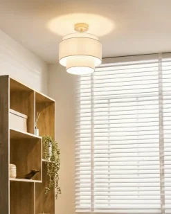 Discount Lampa wisząca LUKAGO Len Złamana biel Wszystkie Lampy|Lampy Wiszące