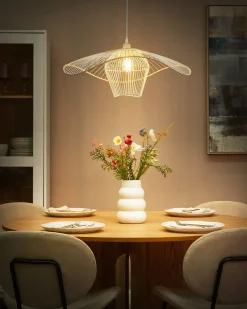 Best Lampa wisząca LUNGA Metal Biały Wszystkie Lampy|Lampy Wiszące