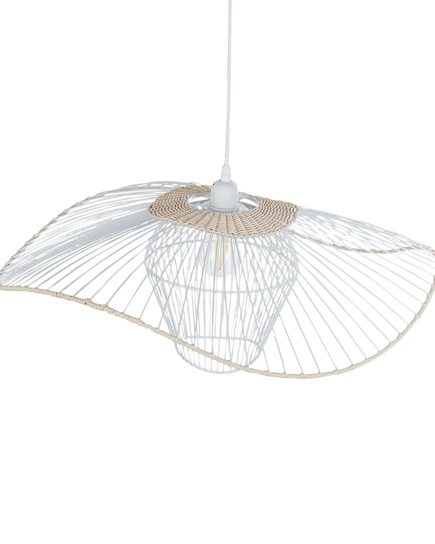 Best Lampa wisząca LUNGA Metal Biały Wszystkie Lampy|Lampy Wiszące