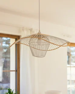 Best Lampa wisząca LUNGA Metal Biały Wszystkie Lampy|Lampy Wiszące