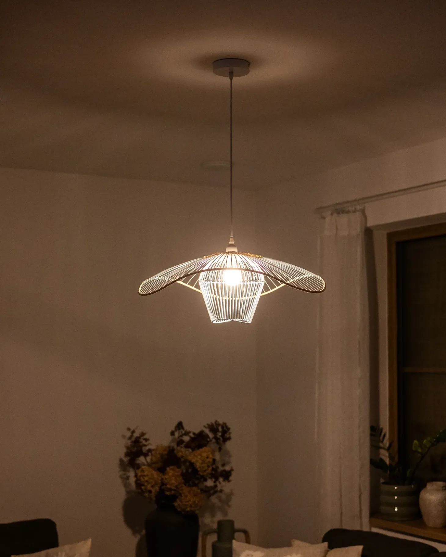 Best Lampa wisząca LUNGA Metal Biały Wszystkie Lampy|Lampy Wiszące