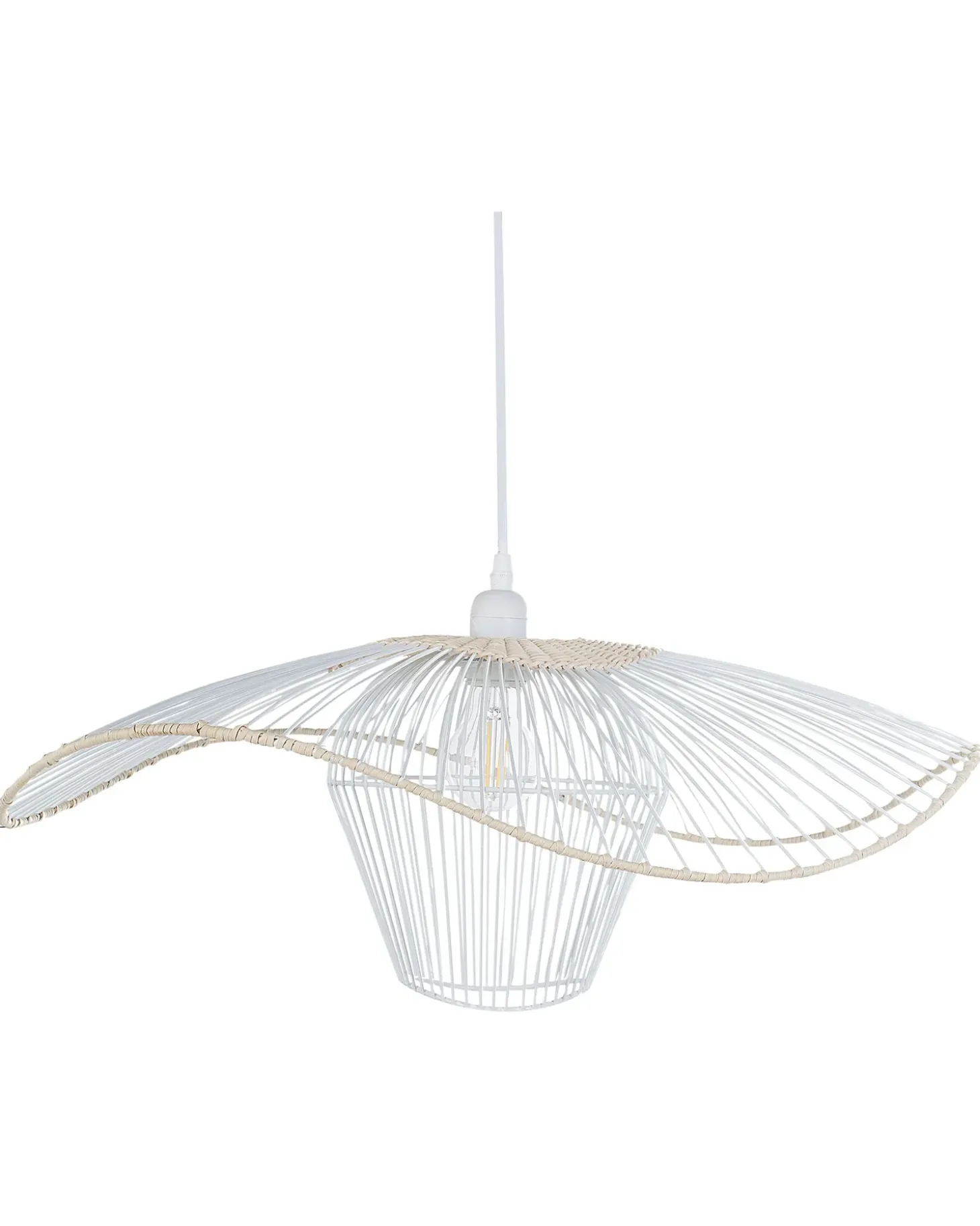 Best Lampa wisząca LUNGA Metal Biały Wszystkie Lampy|Lampy Wiszące
