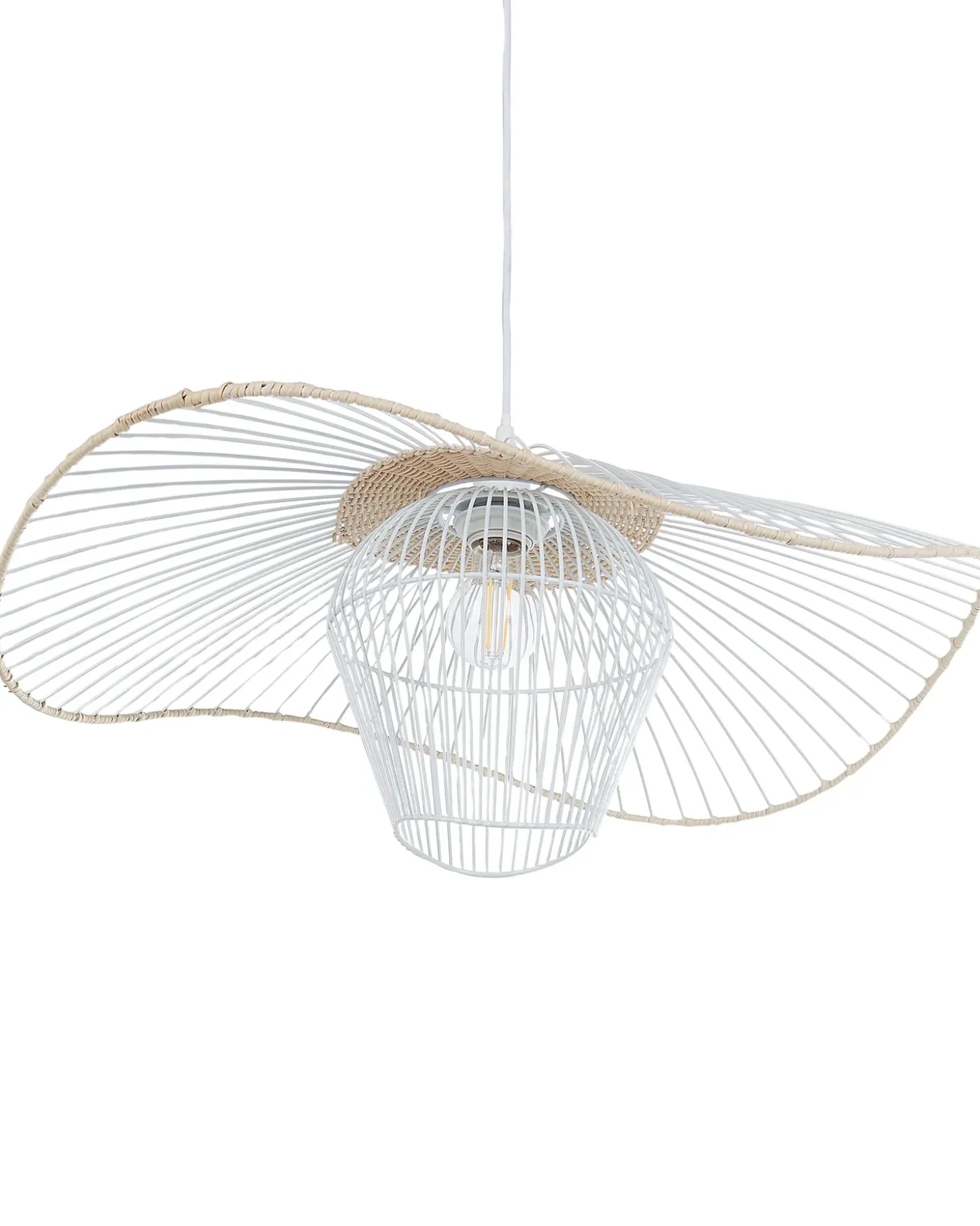 Best Lampa wisząca LUNGA Metal Biały Wszystkie Lampy|Lampy Wiszące
