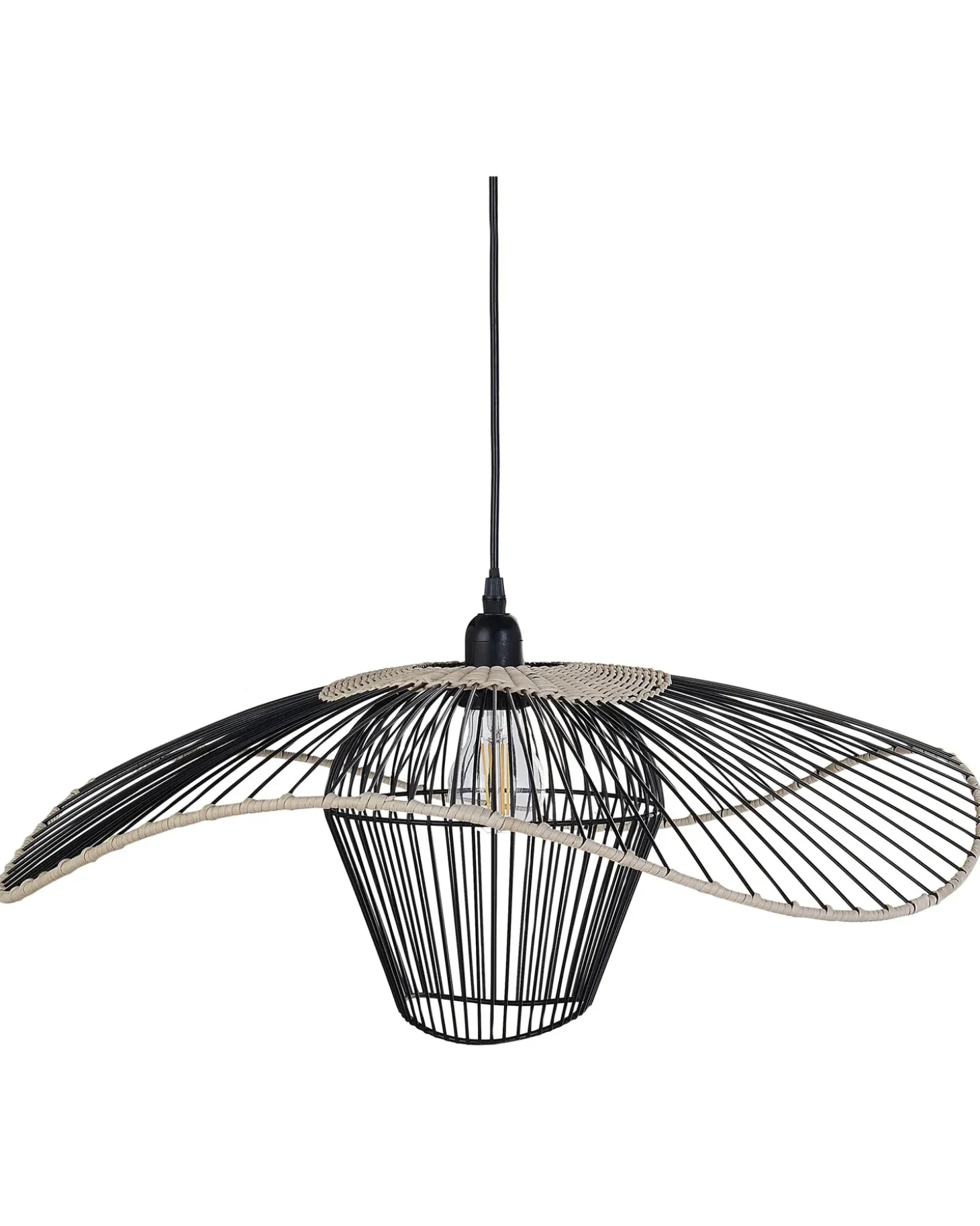 Lampa wisząca LUNGA Metal Czarny Wszystkie Lampy|Lampy Wiszące