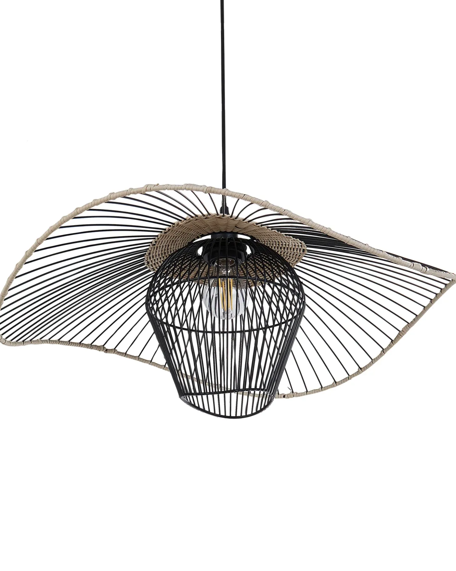Lampa wisząca LUNGA Metal Czarny Wszystkie Lampy|Lampy Wiszące