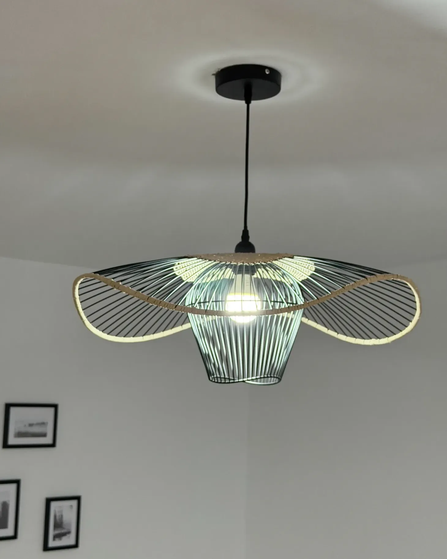 Lampa wisząca LUNGA Metal Czarny Wszystkie Lampy|Lampy Wiszące