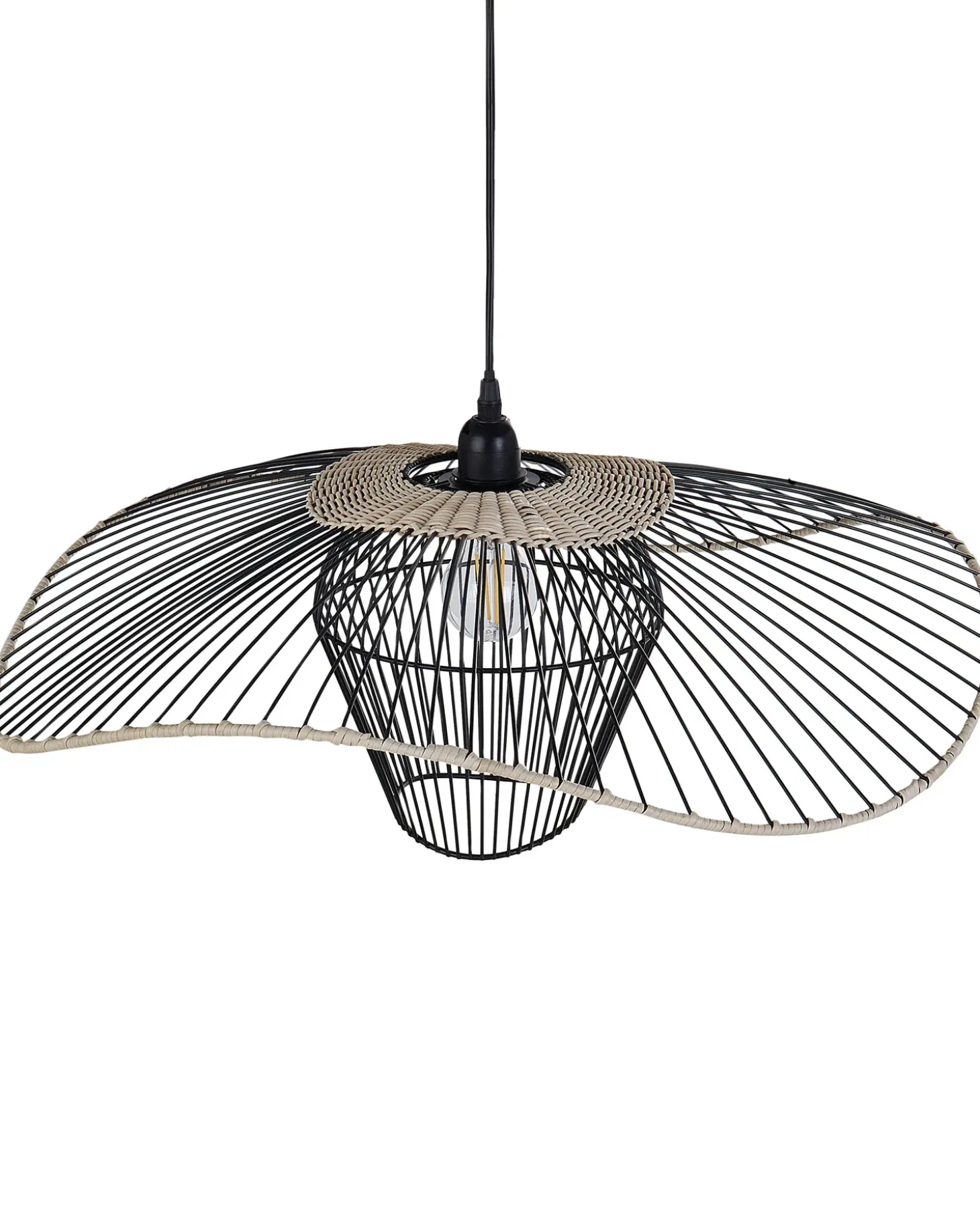 Lampa wisząca LUNGA Metal Czarny Wszystkie Lampy|Lampy Wiszące