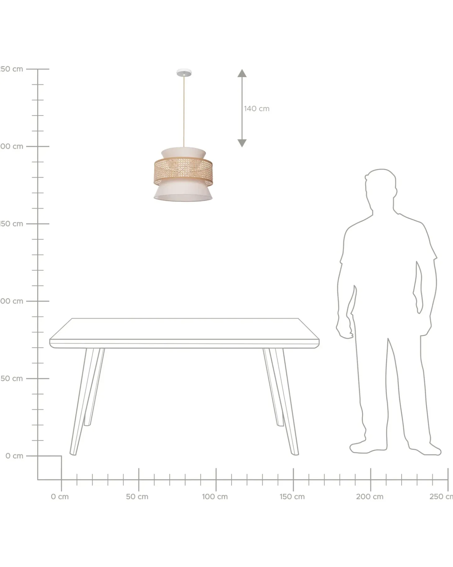 Clearance Lampa wisząca LUYANO Rattan Beżowy Wszystkie Lampy|Lampy Wiszące