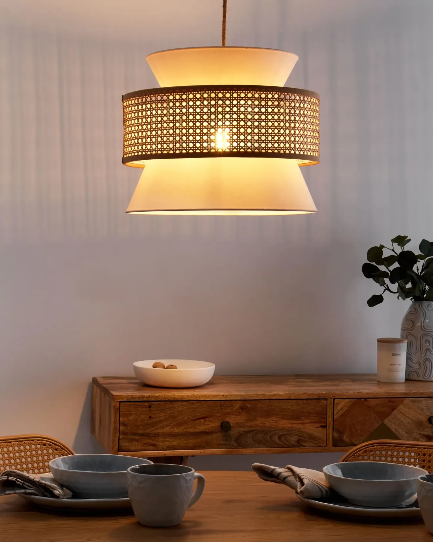 Clearance Lampa wisząca LUYANO Rattan Beżowy Wszystkie Lampy|Lampy Wiszące