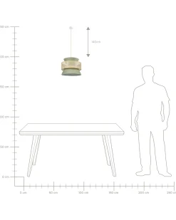 Best Lampa wisząca LUYANO Rattan Jasnozielony Wszystkie Lampy|Lampy Wiszące