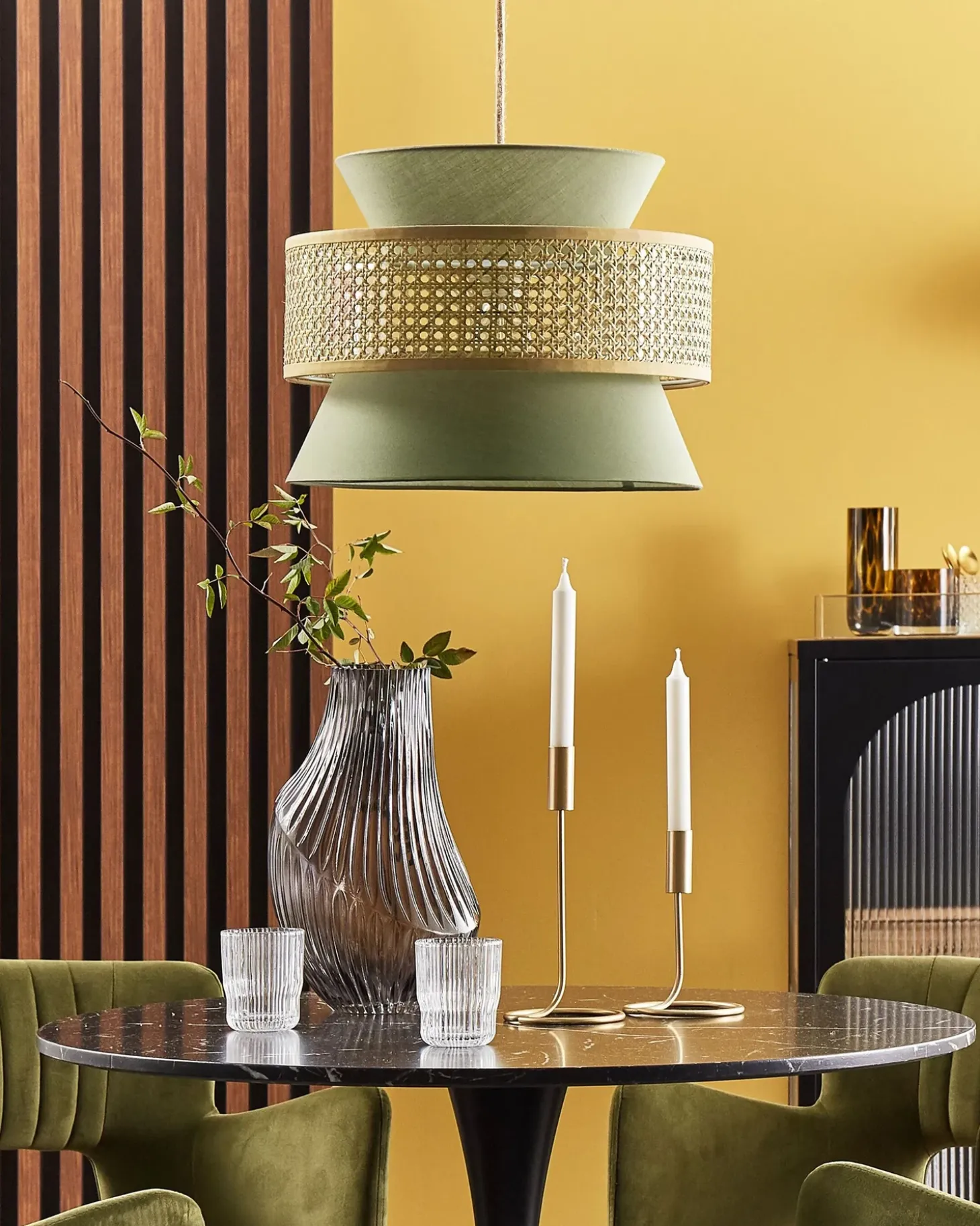 Best Lampa wisząca LUYANO Rattan Jasnozielony Wszystkie Lampy|Lampy Wiszące
