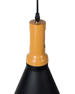 Sale Lampa wisząca MACKENZIE Metal Czarny Wszystkie Lampy|Lampy Wiszące