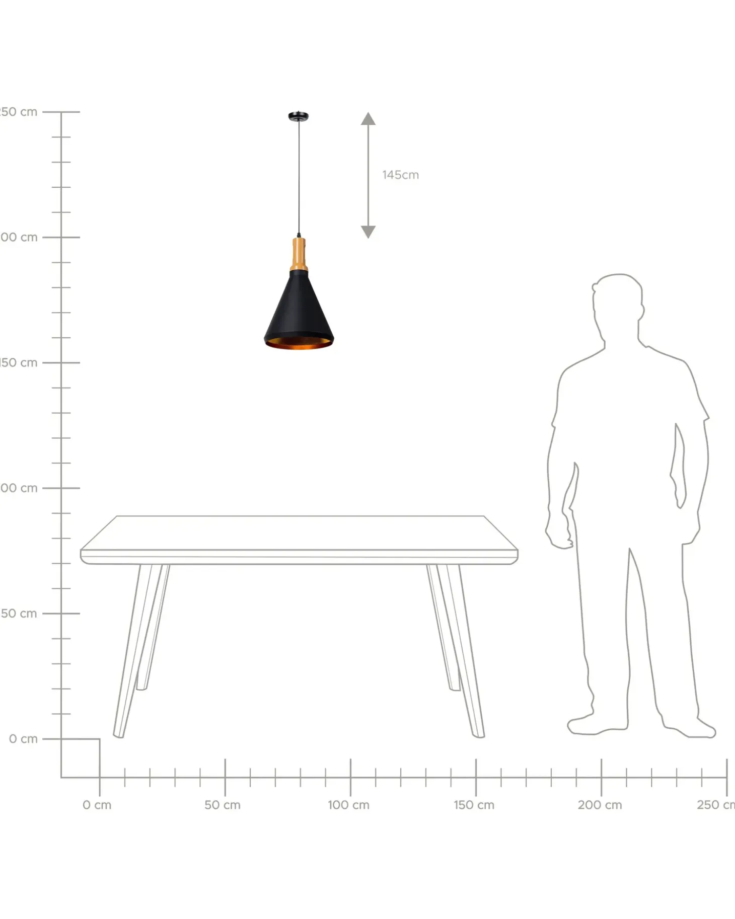 Sale Lampa wisząca MACKENZIE Metal Czarny Wszystkie Lampy|Lampy Wiszące