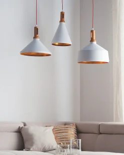 Online Lampa wisząca MACKENZIE Metal Biały Wszystkie Lampy|Lampy Wiszące