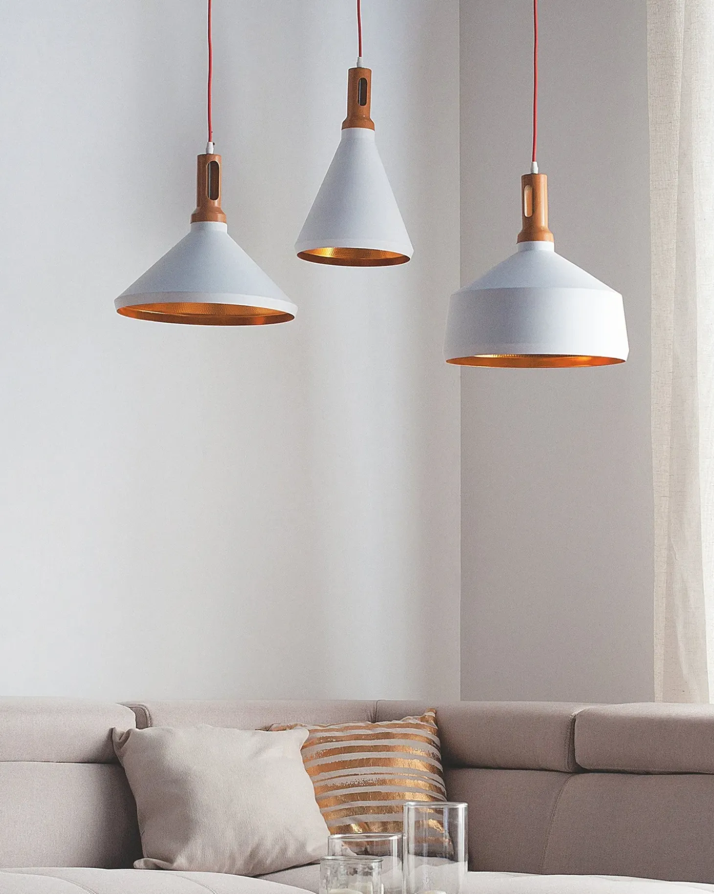 Online Lampa wisząca MACKENZIE Metal Biały Wszystkie Lampy|Lampy Wiszące