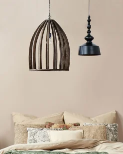 Hot Lampa wisząca MANAIR Drewno mango Ciemno Wszystkie Lampy|Lampy Wiszące