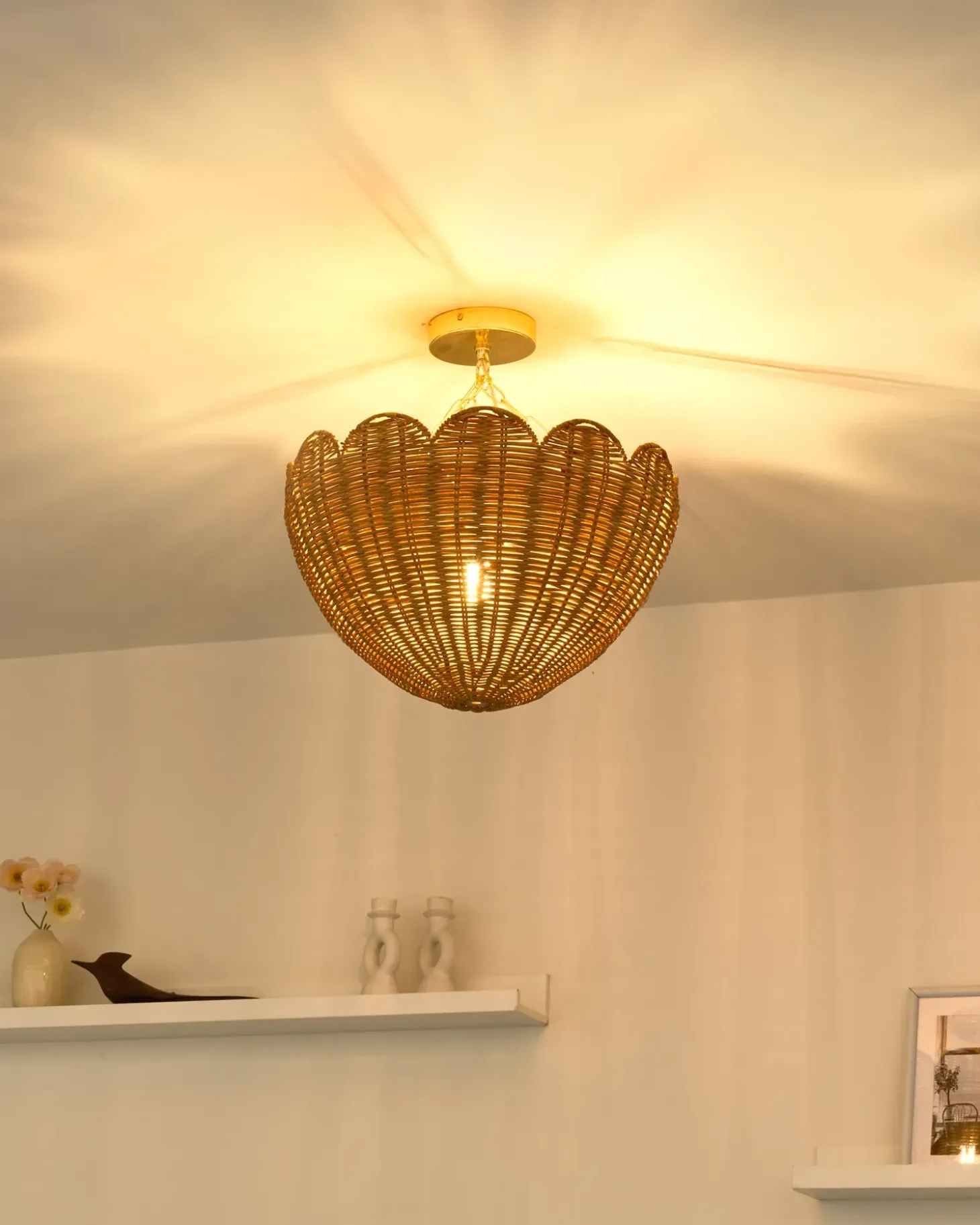 New Lampa wisząca MANDEKAL Rattan Naturalny Wszystkie Lampy|Lampy Wiszące
