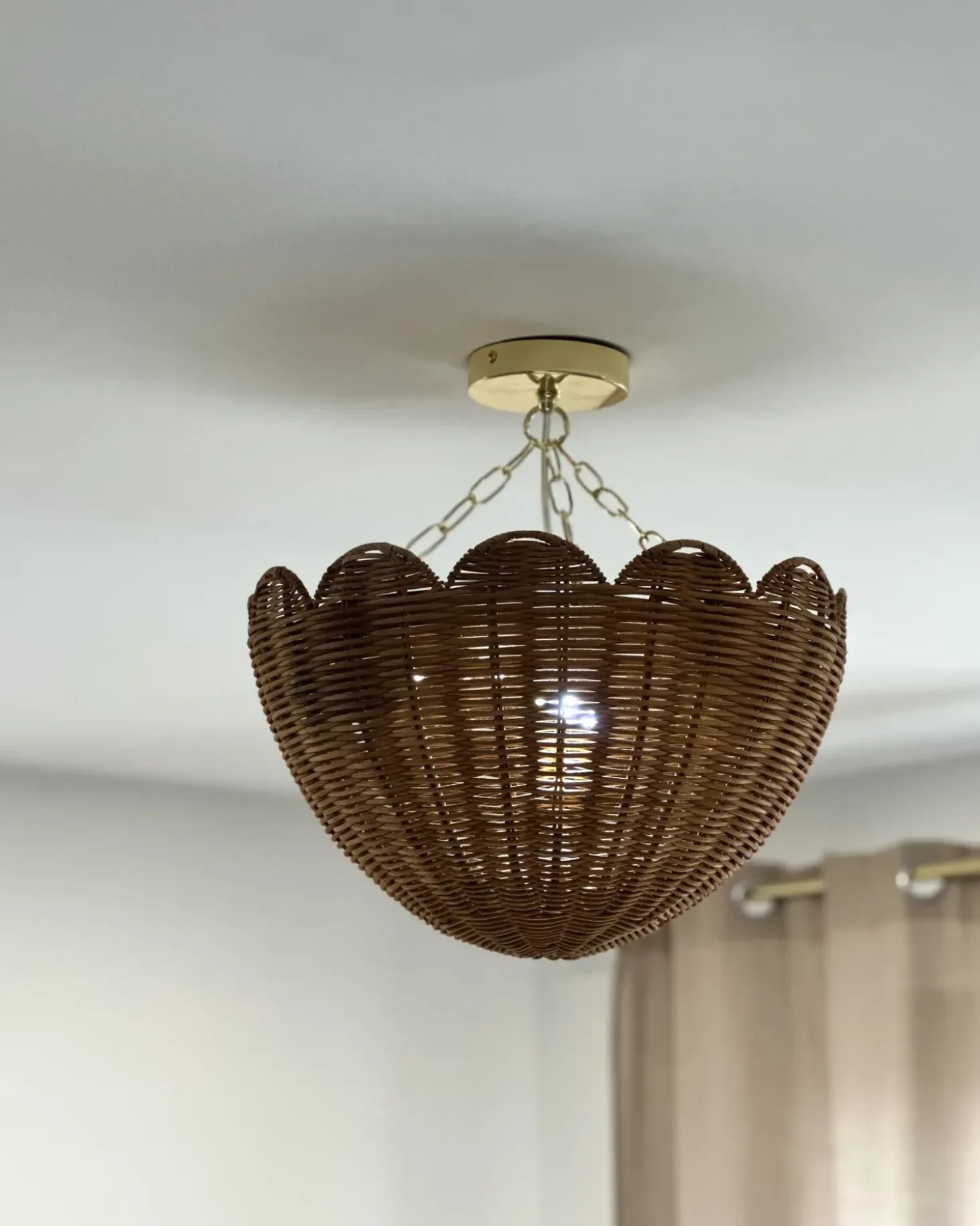 New Lampa wisząca MANDEKAL Rattan Naturalny Wszystkie Lampy|Lampy Wiszące