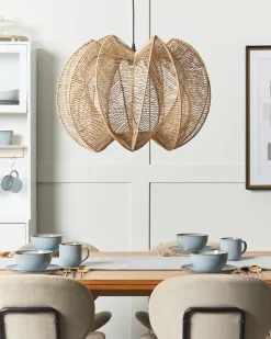 Discount Lampa wisząca MANINGA Papierowa plecionka Jasnobrązowy Wszystkie Lampy|Lampy Wiszące