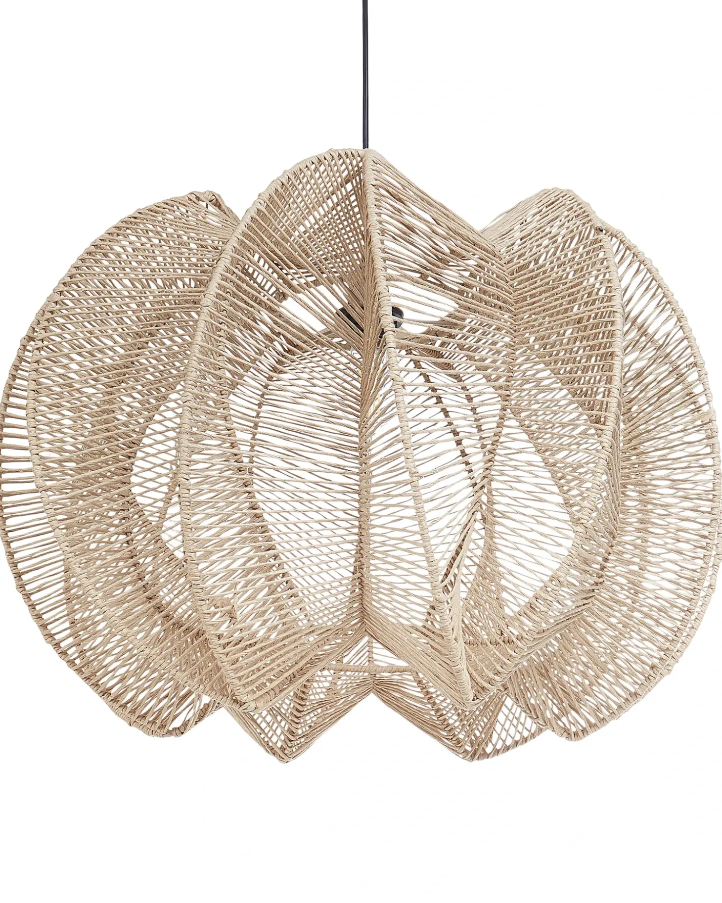 Discount Lampa wisząca MANINGA Papierowa plecionka Jasnobrązowy Wszystkie Lampy|Lampy Wiszące