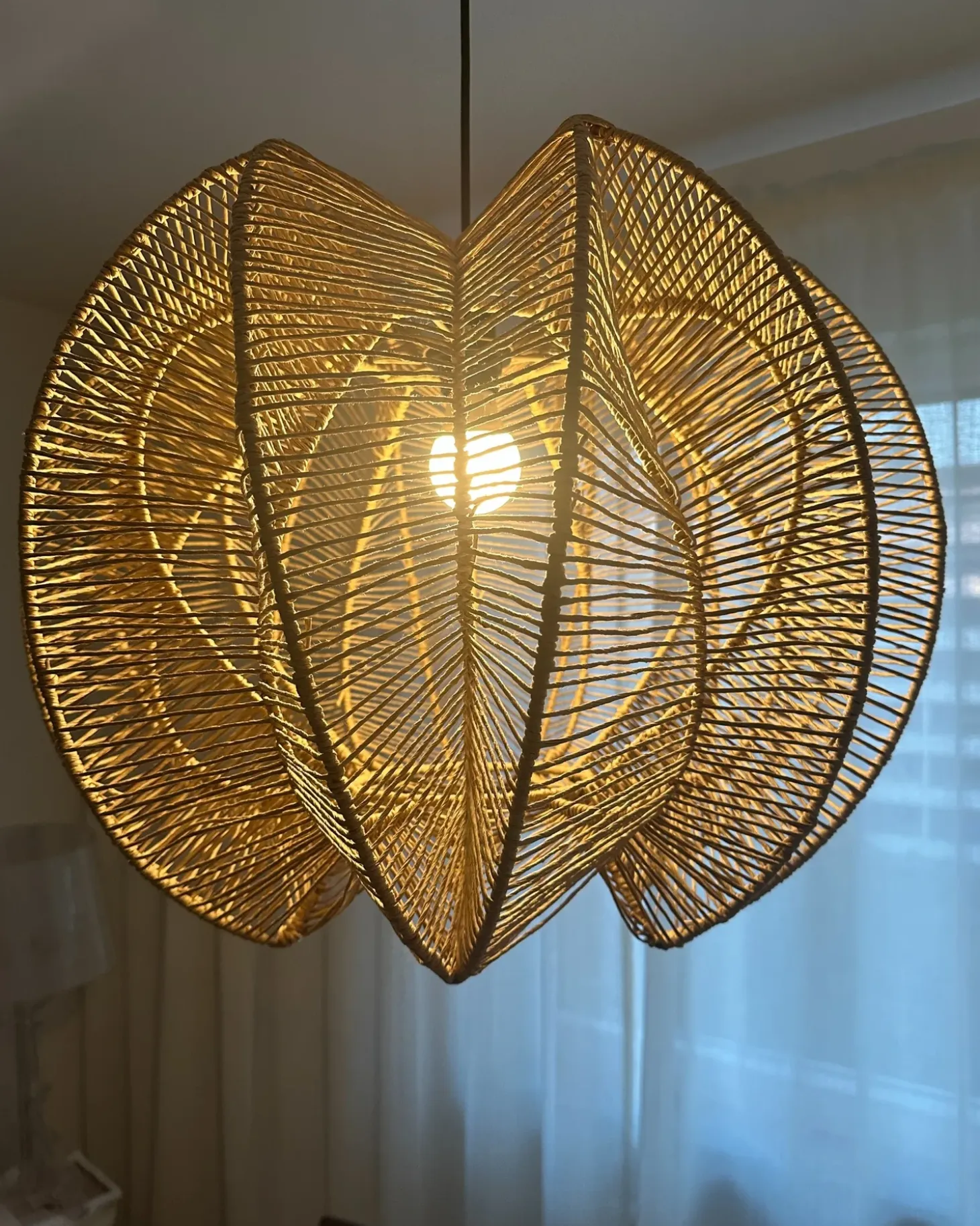 Discount Lampa wisząca MANINGA Papierowa plecionka Jasnobrązowy Wszystkie Lampy|Lampy Wiszące