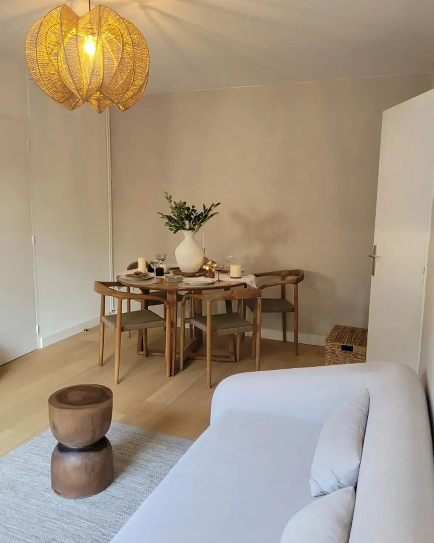 Discount Lampa wisząca MANINGA Papierowa plecionka Jasnobrązowy Wszystkie Lampy|Lampy Wiszące