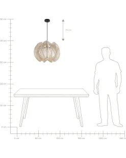Discount Lampa wisząca MANINGA Papierowa plecionka Jasnobrązowy Wszystkie Lampy|Lampy Wiszące