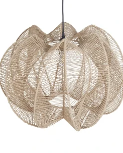 Discount Lampa wisząca MANINGA Papierowa plecionka Jasnobrązowy Wszystkie Lampy|Lampy Wiszące