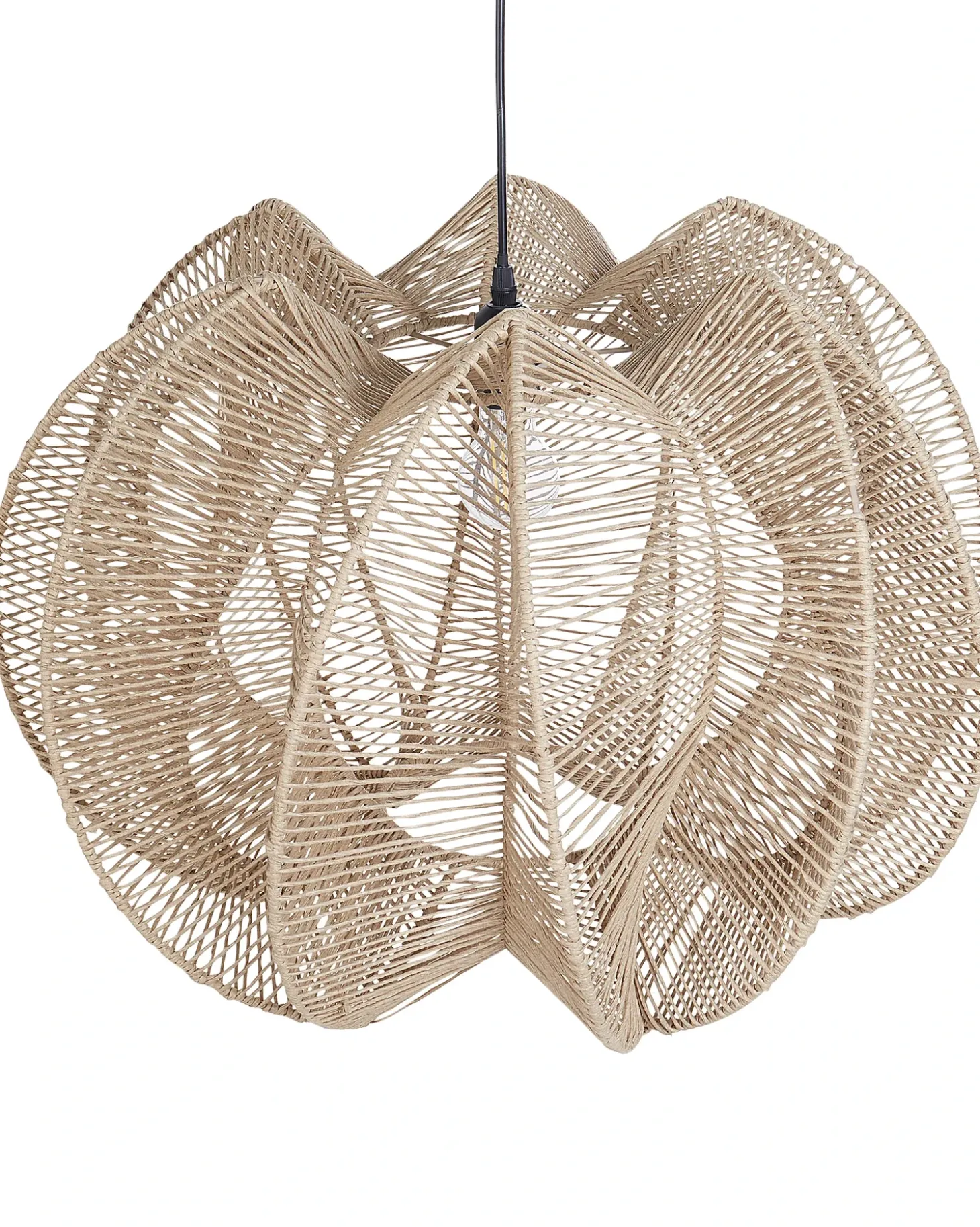 Discount Lampa wisząca MANINGA Papierowa plecionka Jasnobrązowy Wszystkie Lampy|Lampy Wiszące