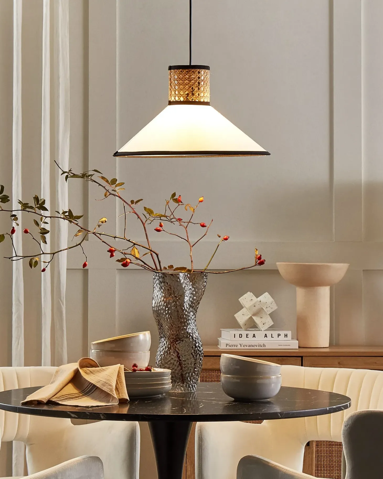 Sale Lampa wisząca MANTUA Rattan Biały Wszystkie Lampy|Lampy Wiszące