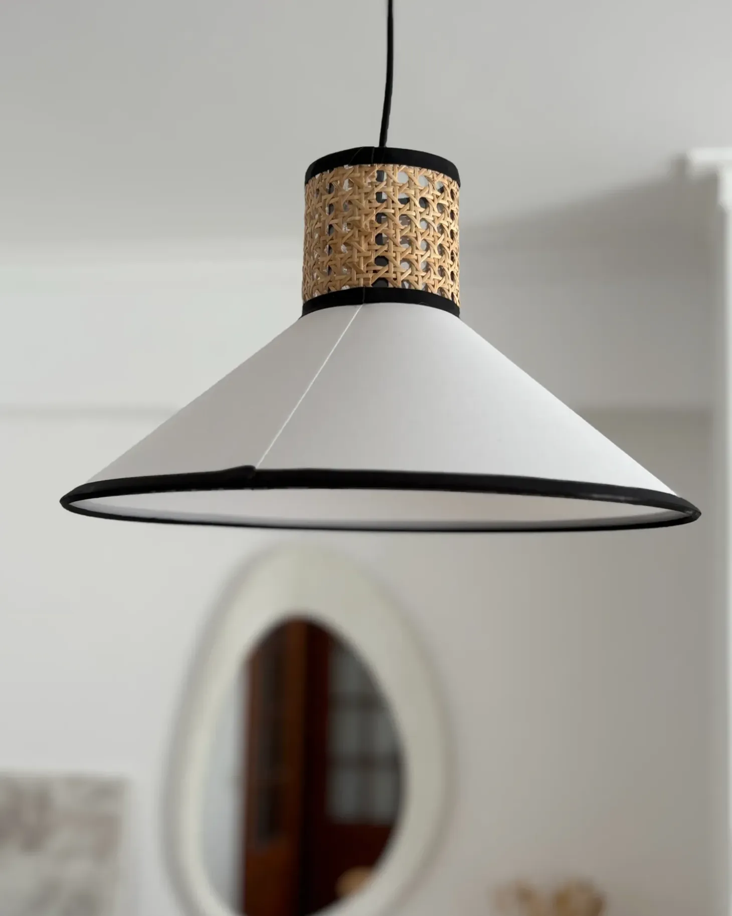 Sale Lampa wisząca MANTUA Rattan Biały Wszystkie Lampy|Lampy Wiszące