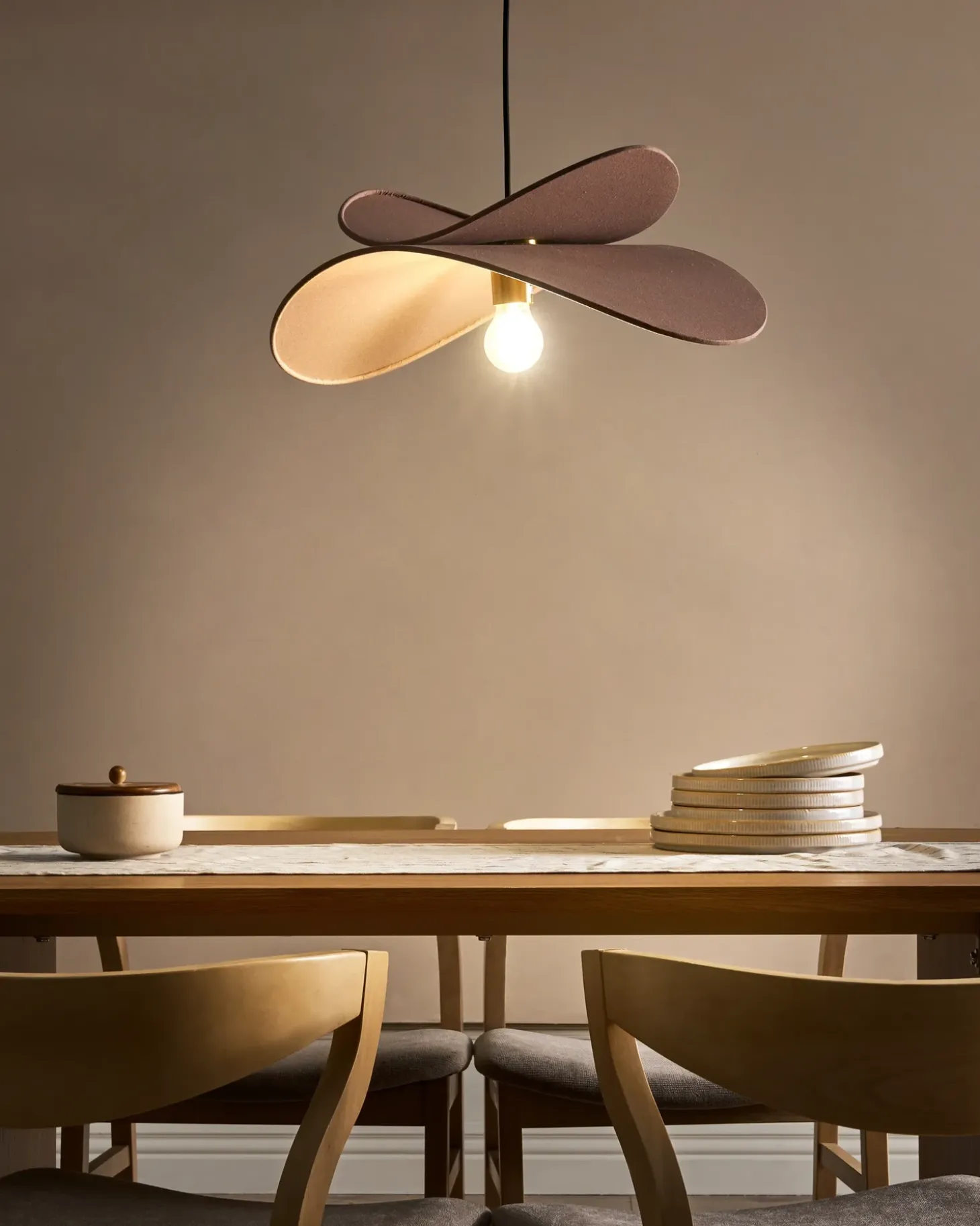 Sale Lampa wisząca MASCOTA Len Jasnobrązowy Wszystkie Lampy|Lampy Wiszące