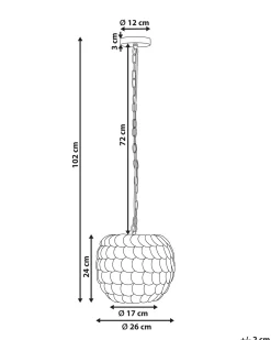 Outlet Lampa wisząca MASKELIYA Skorupa kokosa Beżowy Wszystkie Lampy|Lampy Wiszące
