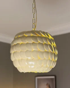 Outlet Lampa wisząca MASKELIYA Skorupa kokosa Beżowy Wszystkie Lampy|Lampy Wiszące