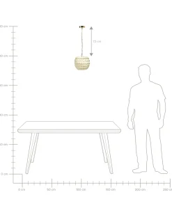 Outlet Lampa wisząca MASKELIYA Skorupa kokosa Beżowy Wszystkie Lampy|Lampy Wiszące