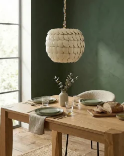 Outlet Lampa wisząca MASKELIYA Skorupa kokosa Beżowy Wszystkie Lampy|Lampy Wiszące