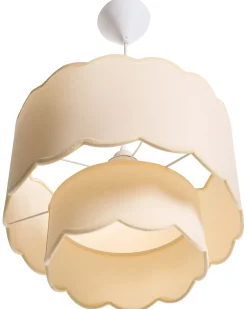 Clearance Lampa wisząca MECUMBURA Metal Biały/ beżowy Wszystkie Lampy|Lampy Wiszące