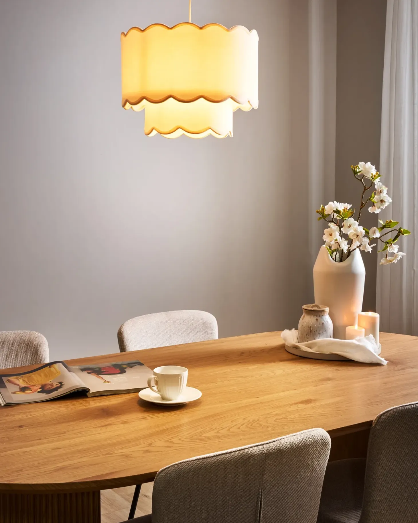 Clearance Lampa wisząca MECUMBURA Metal Biały/ beżowy Wszystkie Lampy|Lampy Wiszące