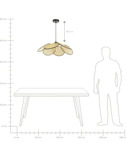 New Lampa wisząca MEROO Papier Naturalny Wszystkie Lampy|Lampy Wiszące