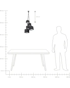Lampa wisząca MESTA Czarny