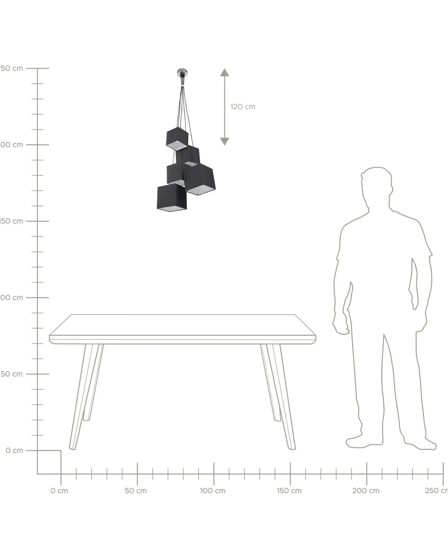 Lampa wisząca MESTA Czarny
