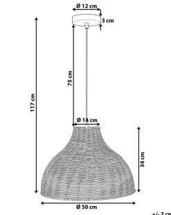 Best Lampa wisząca MILLIAN Rattan Jasnobrązowy Wszystkie Lampy|Lampy Wiszące